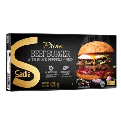 Primo Beef Burger with Black Pepper & Onion