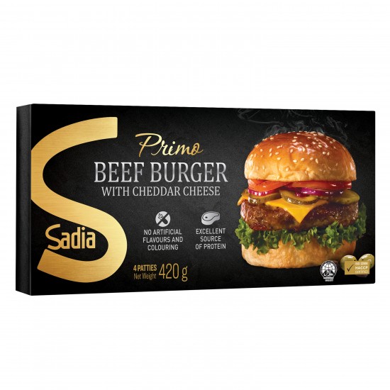 Primo Beef Burger with Cheddar Cheese